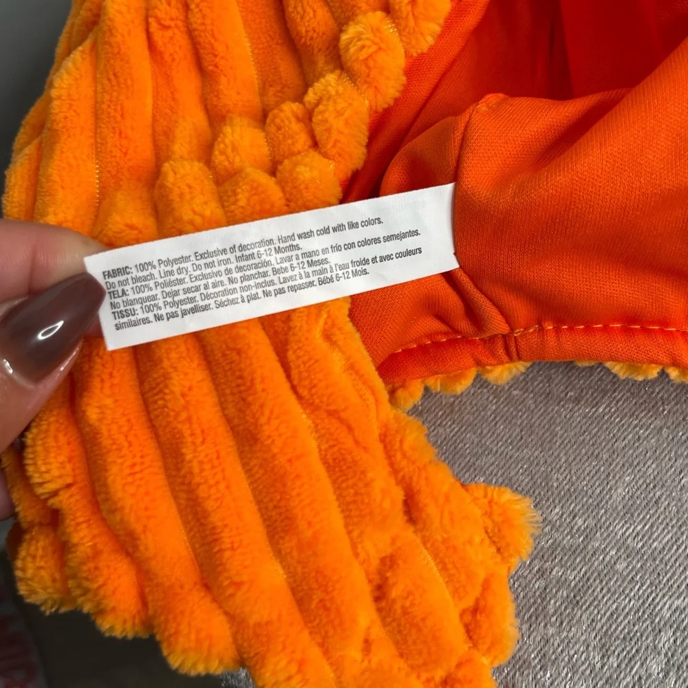 Baby Pumpkin Costume 6–12 Months – Plush Halloween Outfit with Hat(C7)✨ - Picture 6 of 7